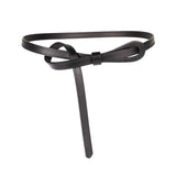 Darrahopens Women's Fashion > Accessories Peroz Joy Women's Black Leather Knot Belt