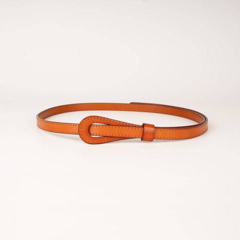 Darrahopens Women's Fashion > Accessories Peroz Joy Women's Tan Leather Knot Belt