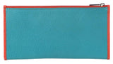 Darrahopens Women's Fashion > Accessories PIERRE CARDIN ITALIAN GENUINE LEATHER LADIES WALLET- TURQUOISE/ORANGE