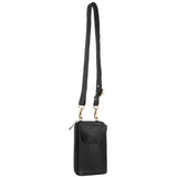Darrahopens Women's Fashion > Accessories Pierre Cardin Ladies Leather Cross Body Bag/Wallet Bag/Clutch Wallet - Black