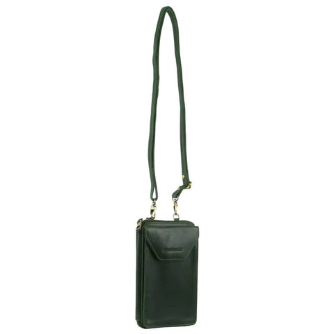 Darrahopens Women's Fashion > Accessories Pierre Cardin Ladies Leather Cross Body Bag/Wallet Bag/Clutch Wallet - Emerald