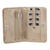 Darrahopens Women's Fashion > Accessories Pierre Cardin Ladies Womens Clutch Leather Wallet Purse RFID Protected - Latte