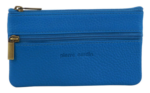 Darrahopens Women's Fashion > Accessories Pierre Cardin Ladies Womens Genuine Leather RFID Coin Purse Wallet - Aqua