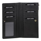 Darrahopens Women's Fashion > Accessories Pierre Cardin Perforated Leather Ladies Handy Travel Wallet - Black