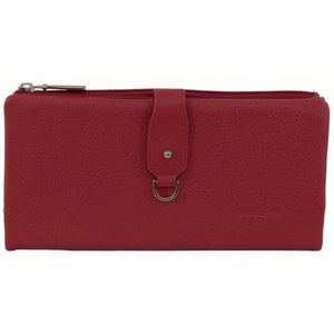 Darrahopens Women's Fashion > Accessories Pierre Cardin Womens RFID Italian Leather Wallet Purse Credit Card Holder - Red
