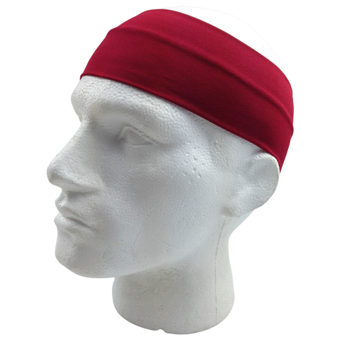Darrahopens Women's Fashion > Accessories PLAIN HEADBAND Elastic Stretch Sports Yoga Hair Band Unisex 8cm Wide Wrap - Burgundy
