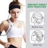 Darrahopens Women's Fashion > Accessories PLAIN HEADBAND Elastic Stretch Sports Yoga Hair Band Unisex 8cm Wide Wrap - White