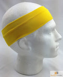 Darrahopens Women's Fashion > Accessories PLAIN HEADBAND Elastic Stretch Sports Yoga Hair Band Unisex 8cm Wide Wrap - Yellow
