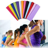 Darrahopens Women's Fashion > Accessories PLAIN HEADBAND Elastic Stretch Sports Yoga Hair Band Unisex 8cm Wide Wrap - Yellow