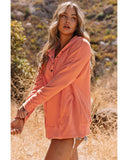 Darrahopens Women's Fashion > Activewear Azura Exchange Batwing Sleeve Pocketed Henley Hoodie - XL