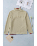 Darrahopens Women's Fashion > Activewear Azura Exchange Contrast Binding Snap Button Geometric Pullover Sweatshirt - M