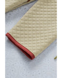 Darrahopens Women's Fashion > Activewear Azura Exchange Contrast Binding Snap Button Geometric Pullover Sweatshirt - M