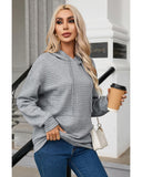 Darrahopens Women's Fashion > Activewear Azura Exchange Lattice Textured Kangaroo Pocket Hoodie - M