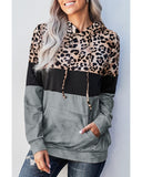 Darrahopens Women's Fashion > Activewear Azura Exchange Leopard Colorblock Hoodie - XL