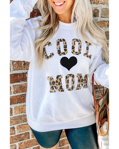 Darrahopens Women's Fashion > Activewear Azura Exchange Leopard Heart Print Pullover Sweatshirt - XL