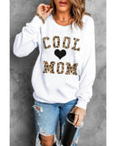 Darrahopens Women's Fashion > Activewear Azura Exchange Leopard Heart Print Pullover Sweatshirt - XL