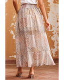 Darrahopens Women's Fashion > Bottoms Azura Exchange Flower Print Maxi Skirt with Smocked Waist and Button Slit - S