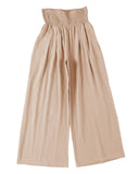 Darrahopens Women's Fashion > Bottoms Azura Exchange Smocked High Waist Wide Leg Pants in Khaki - XL