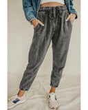 Darrahopens Women's Fashion > Bottoms Azura Exchange Textured Drawstring Pocketed Pants - L