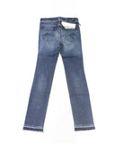 Darrahopens Women's Fashion > Bottoms Logo-Embellished Slim Jeans with Fringed Hem W29 US Women