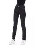 Darrahopens Women's Fashion > Bottoms Regular Jeans with Logoed Button and Tricolor Insert. W33 US Women
