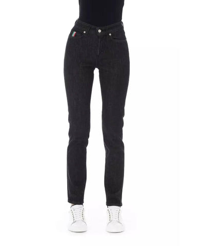 Darrahopens Women's Fashion > Bottoms Regular Jeans with Logoed Button and Tricolor Insert. W34 US Women