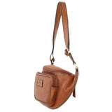 Darrahopens Women's Fashion > Handbags Pierre Cardin Women Sling Bum Bag Leather Crossbody Shoulder Travel Chest - Cognac