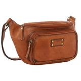 Darrahopens Women's Fashion > Handbags Pierre Cardin Women Sling Bum Bag Leather Crossbody Shoulder Travel Chest - Cognac