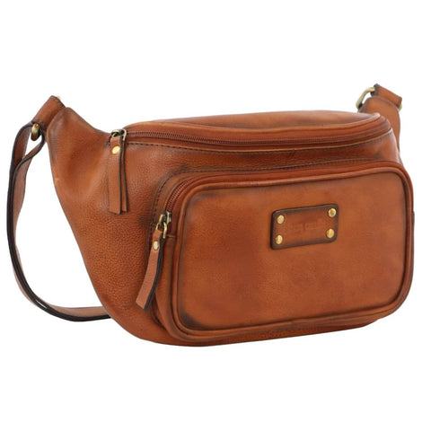Darrahopens Women's Fashion > Handbags Pierre Cardin Women Sling Bum Bag Leather Crossbody Shoulder Travel Chest - Cognac