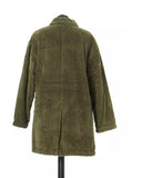 Darrahopens Women's Fashion > Jackets & Coats Wide Ribbed Jacket with Teddy Fur Padding and Logo Button Closure 44 IT Women