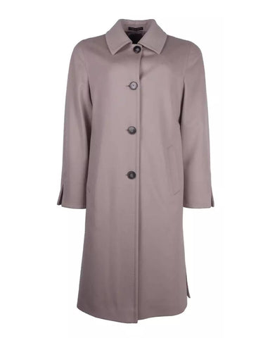 Darrahopens Women's Fashion > Jackets & Coats Woven Virgin Wool Coat with Four-Button Design 44 IT Women