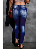 Darrahopens Women's Fashion > Jeans Azura Exchange Button Front Frayed Ankle Skinny Jeans - L