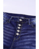 Darrahopens Women's Fashion > Jeans Azura Exchange Button Front Frayed Ankle Skinny Jeans - L