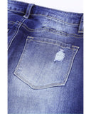 Darrahopens Women's Fashion > Jeans Azura Exchange Button Front Frayed Ankle Skinny Jeans - L