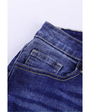 Darrahopens Women's Fashion > Jeans Azura Exchange Button Front Frayed Ankle Skinny Jeans - XL