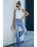 Darrahopens Women's Fashion > Jeans Azura Exchange Distressed Bell Bottom Denims - S