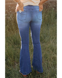 Darrahopens Women's Fashion > Jeans Azura Exchange Distressed Flare Jeans - M