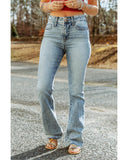 Darrahopens Women's Fashion > Jeans Azura Exchange Ripped Detail Flare Bottom Jeans - 16 US