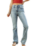 Darrahopens Women's Fashion > Jeans Azura Exchange Ripped Detail Flare Bottom Jeans - 16 US