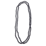 Darrahopens Women's Fashion > Jewellery 74cm LONG PEARL NECKLACE 1920s Gatsby Flapper Burlesque Gangster Costume Party - Charcoal Grey