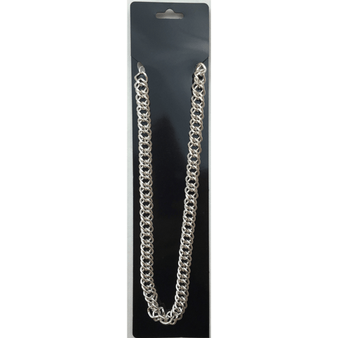 Darrahopens Women's Fashion > Jewellery BIG NECKLACE 50cm Pimp Costume Party Fancy Dress Gangster Chain Jewellery - Silver