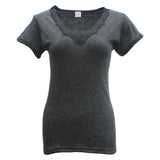 Darrahopens Women's Fashion > Sleepwear Womens Merino Wool Top Pants Thermal Leggings Long Johns Underwear Pajamas, Women's Short Sleeve - Black, 10-12