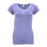 Darrahopens Women's Fashion > Sleepwear Womens Merino Wool Top Pants Thermal Leggings Long Johns Underwear Pajamas, Womens Short Sleeve - Lavender, 18-20