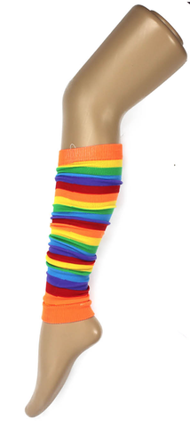 Darrahopens Women's Fashion > Socks & Hosiery RAINBOW LEG WARMERS Party Costume Fine Stretch Ladies Girls Fancy Dress - Rainbow