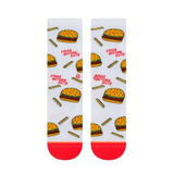 Darrahopens Women's Fashion > Socks & Hosiery Stance Everyday Light French Fries Before Guys Chips Burger Socks Crew  - M