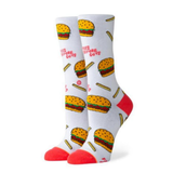 Darrahopens Women's Fashion > Socks & Hosiery Stance Everyday Light French Fries Before Guys Chips Burger Socks Crew  - S
