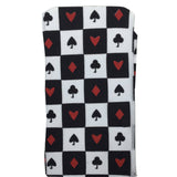 Darrahopens Women's Fashion > Socks & Hosiery Stay Up OVER THE KNEE SOCKS Stockings Hosiery Party Costume Stockings - Card Suits (White/Black/Red)