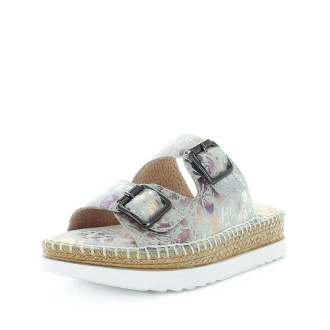 Darrahopens Women's Fashion > Thongs & Sandals JUST BEE Women's CASSIA Sandals Grey Print 38EU