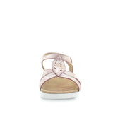 Darrahopens Women's Fashion > Thongs & Sandals JUST BEE Women's CATHAY Sandals Pink Shimmer 42EU