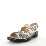 Darrahopens Women's Fashion > Thongs & Sandals JUST BEE Women's COMICAL Sandals White Print 37EU